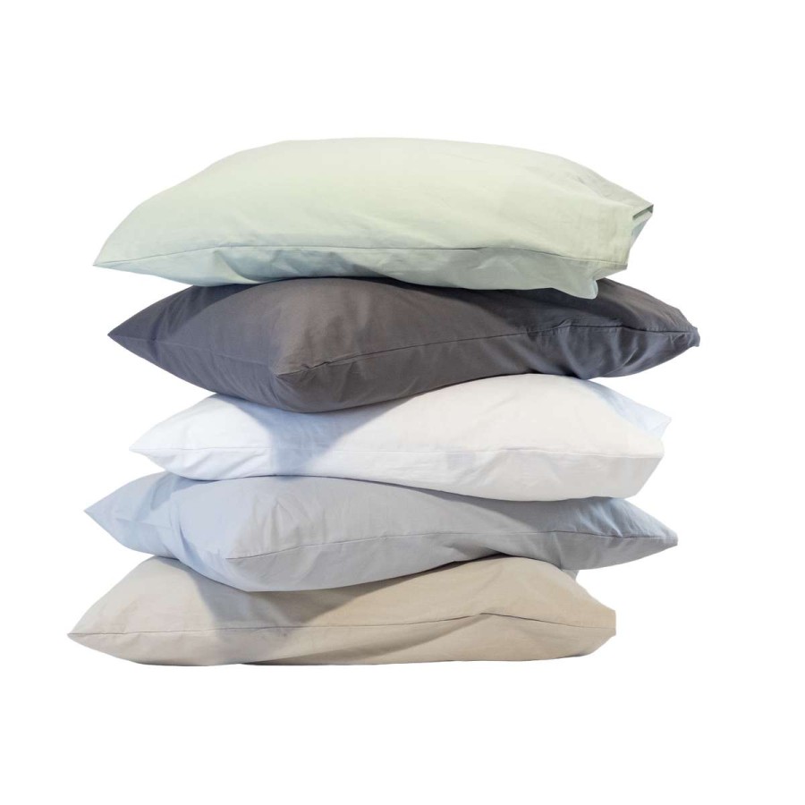 Σετ Μαξιλαροθήκες Βαμβακερές Solid Light Grey 2Τμχ 52X72 Espree