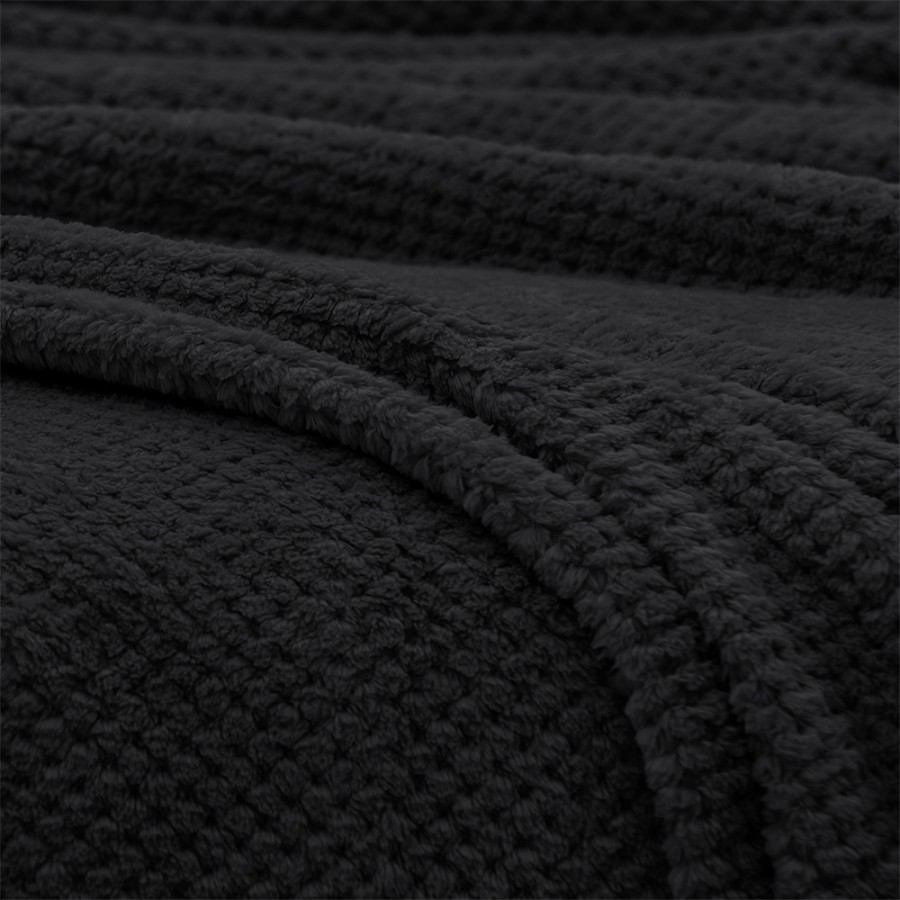 LINO Κουβέρτα Υπέρδιπλη (220x240) Fleece Napnest Μαύρο
