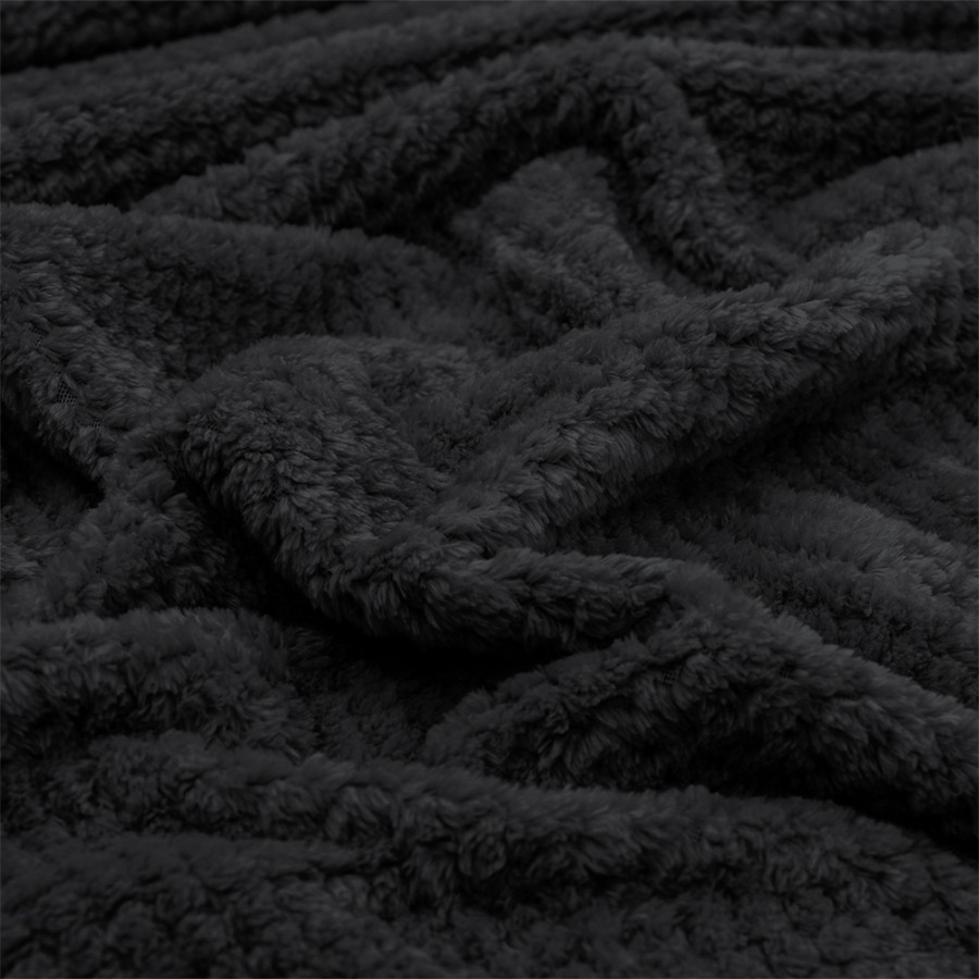 LINO Κουβέρτα Υπέρδιπλη (220x240) Fleece Napnest Μαύρο