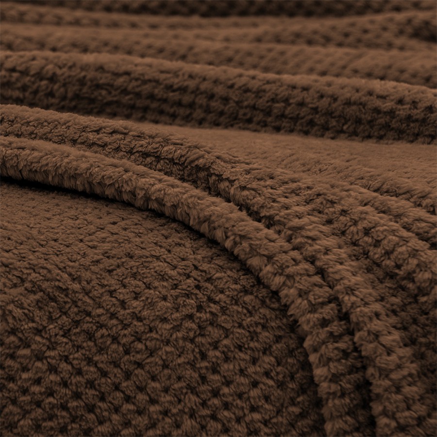 LINO Κουβέρτα Υπέρδιπλη(220x240) Fleece Napnest Καφέ