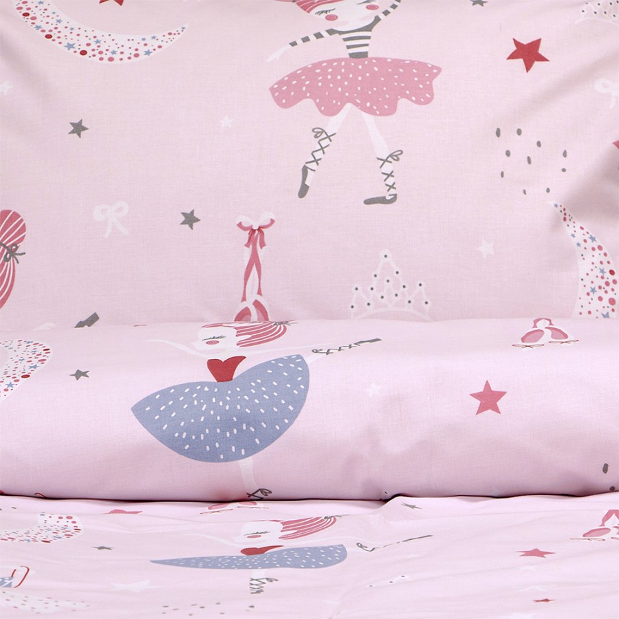 LINO Σετ Παιδική Παπλωματοθήκη (160x240) Dreamy Dancers Ροζ