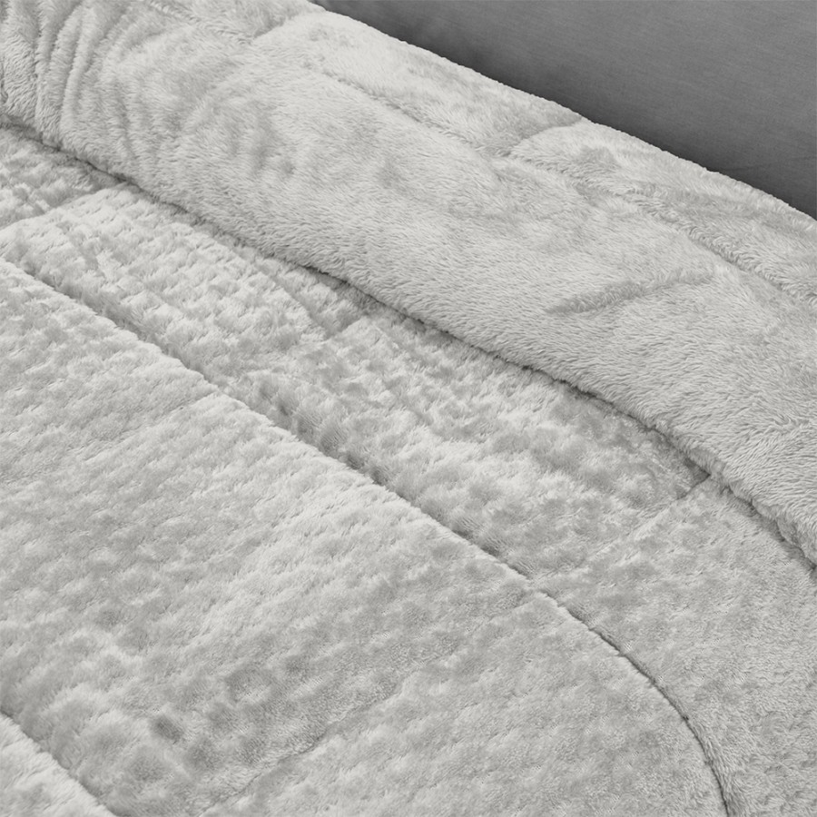 LINO Κουβερτοπάπλωμα Υπέρδιπλο (220x240) Lofti Ασημί