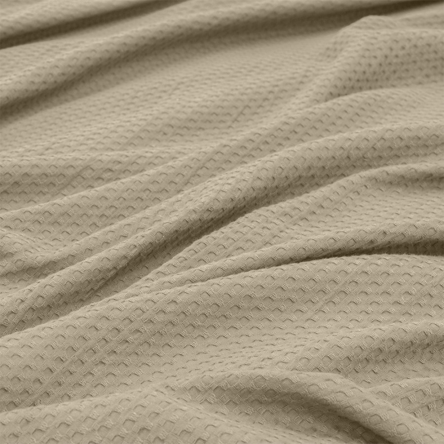 LINO Κουβέρτα Ημίδιπλη (170x240) Πικέ Cocoon Μόκα