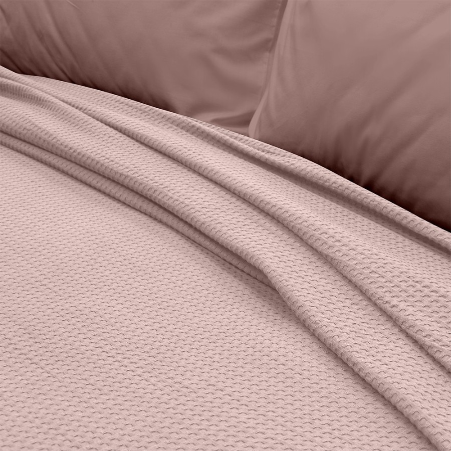 LINO Κουβέρτα Ημίδιπλη (170x240) Πικέ Cocoon Ροζ