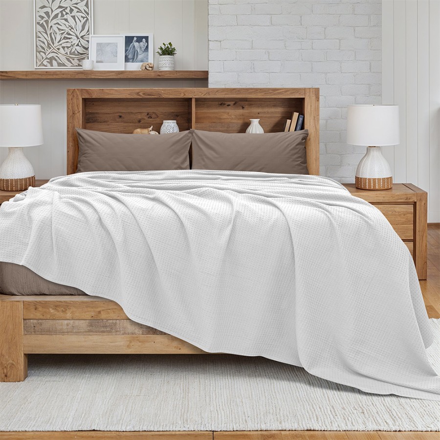 LINO Κουβέρτα King size (240x260) Πικέ Cocoon Λευκό