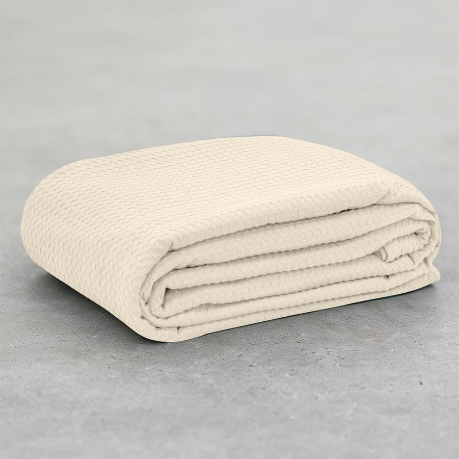 LINO Κουβέρτα King Size (240x260) Πικέ Cocoon Εκρού