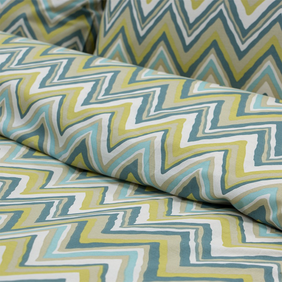 LINO Σετ Σεντόνια Μονά (170x260) Flots Πετρόλ