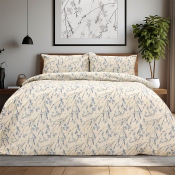 LINO Σετ Σεντόνια Μονά (170x260) Amandes Μπλε