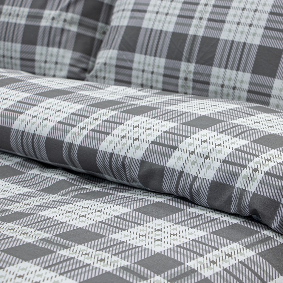 LINO Σετ Σεντόνια Με Λάστιχο (105x200+32) Panier Γκρι