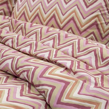 LINO Σετ Σεντόνια Με Λάστιχο (105x200+32) Flots Ροζ