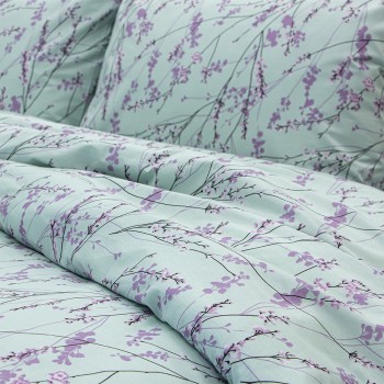 LINO Σετ Σεντόνια Με Λάστιχο (105x200+32) Amandes Λιλά