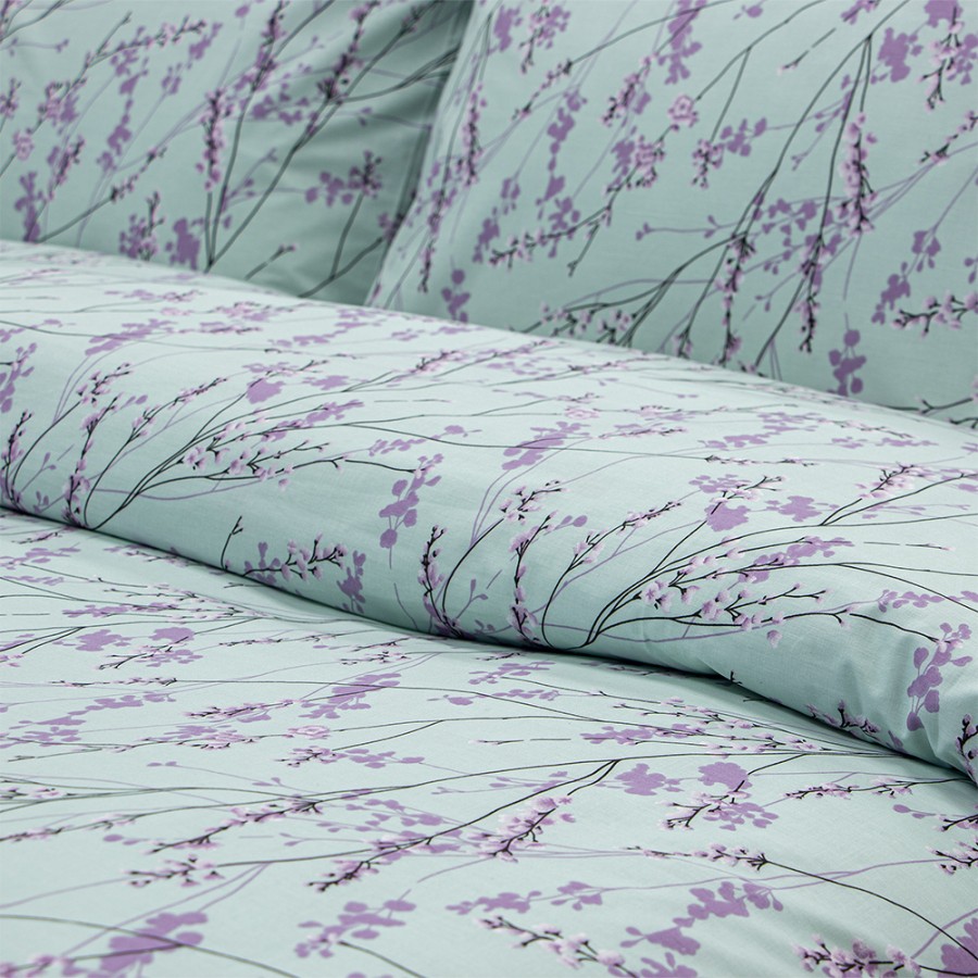 LINO Σετ Σεντόνια Με Λάστιχο (105x200+32) Amandes Λιλά