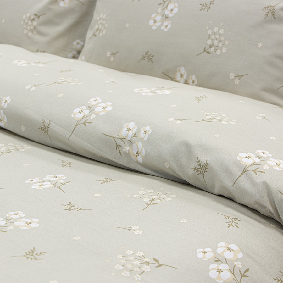 LINO Σετ Σεντόνια Υπέρδιπλα με Λάστιχο (165x200+32) Diminuto Μπεζ