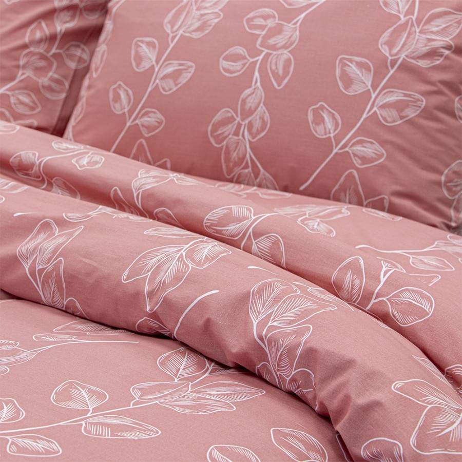 LINO Σετ Σεντόνια Υπέρδιπλα με Λάστιχο (165x200+32) Dejar Ροζ