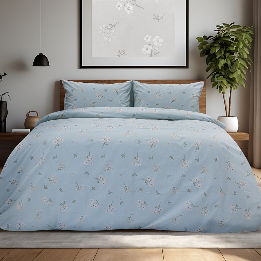 LINO Σετ Παπλωματοθήκη Υπέρδιπλη (225x245) Diminuto Μέντα