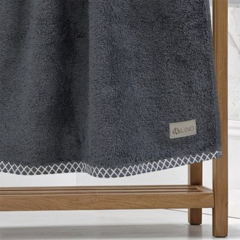 LINO Πετσέτα Προσώπου (50x90) Marley Ανθρακί