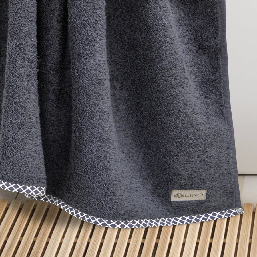 LINO Πετσέτα Σώματος (80x150) Marley Ανθρακί