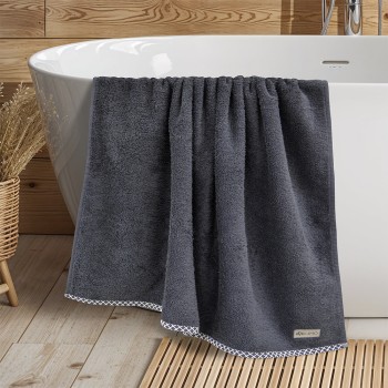 LINO Πετσέτα Σώματος (80x150) Marley Ανθρακί