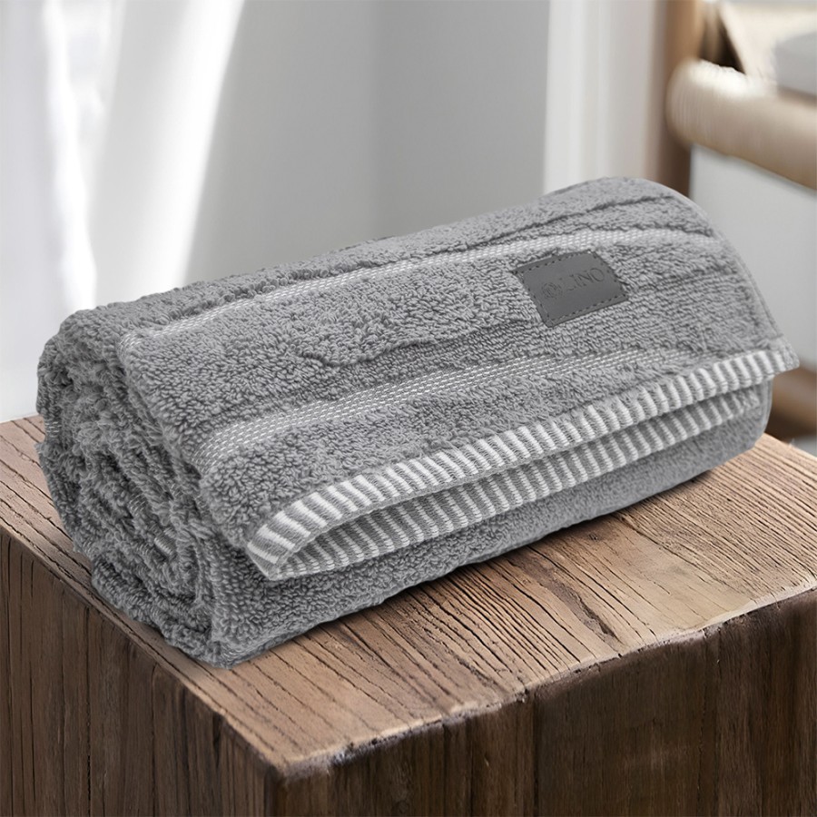 LINO Πετσέτα Προσώπου (50x100) Loomline Γκρι