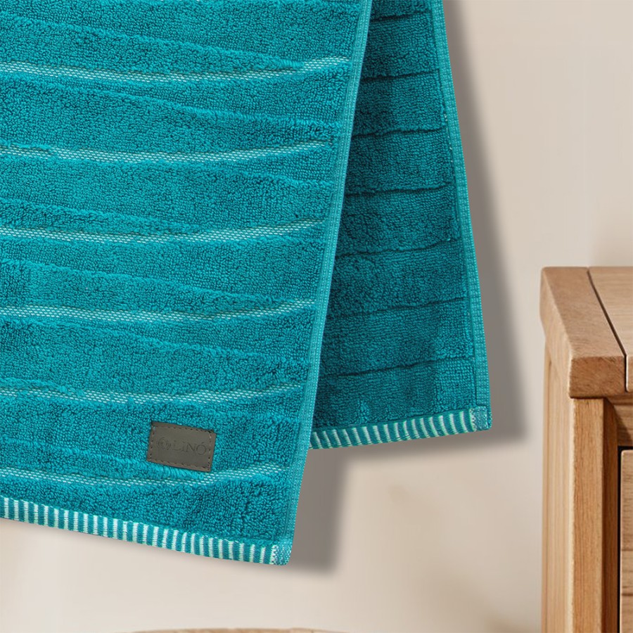 LINO Πετσέτα Προσώπου (50x100) Loomline Πετρόλ