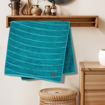 LINO Πετσέτα Προσώπου (50x100) Loomline Πετρόλ