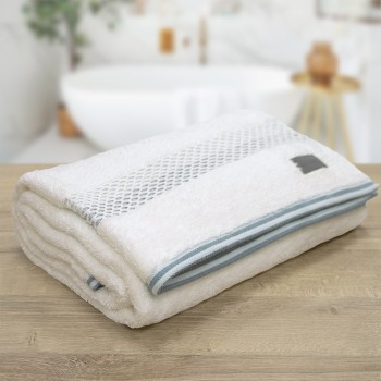 LINO Πετσέτα Σώματος (70x140) Igalo Λευκό/Μέντα