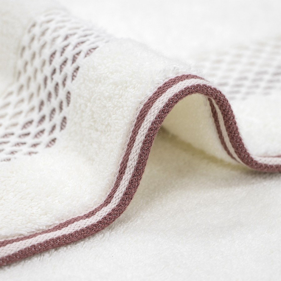 LINO Πετσέτα Σώματος (70x140) Igalo Λευκό/Ροζ