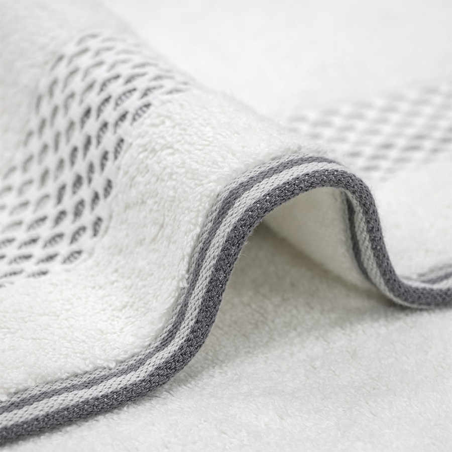 LINO Πετσέτα Σώματος (70x140) Igalo Λευκό/Ασημί