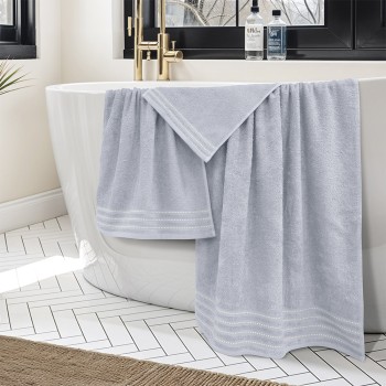 LINO Σετ πετσέτες 3τμχ (30x50,50x90,70x140) Veluva Ανοιχτό Γκρι