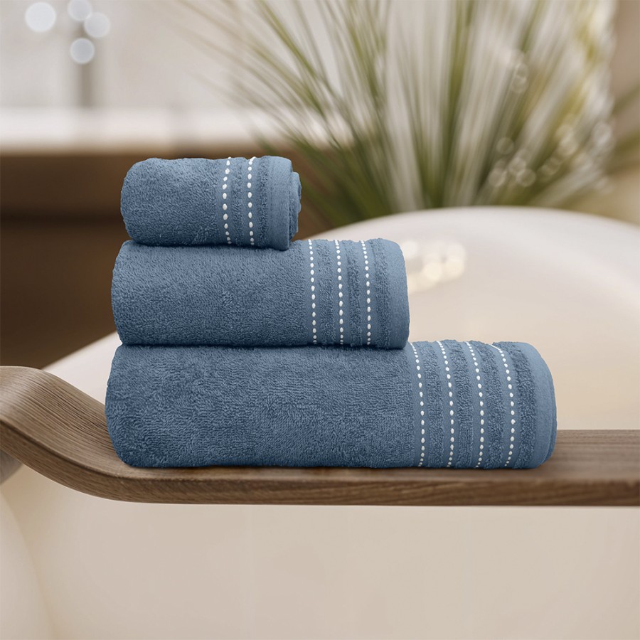 LINO Σετ πετσέτες 3τμχ (30x50,50x90,70x140) Veluva Πετρόλ