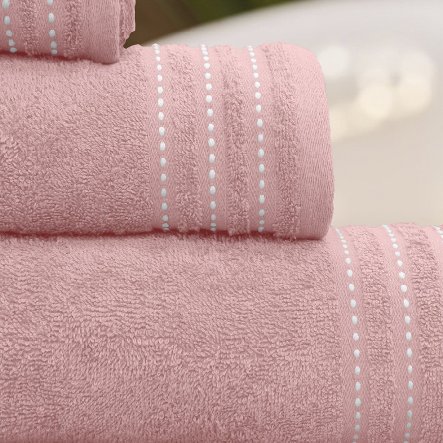 LINO Σετ πετσέτες 3τμχ (30x50,50x90,70x140) Veluva Κοραλί