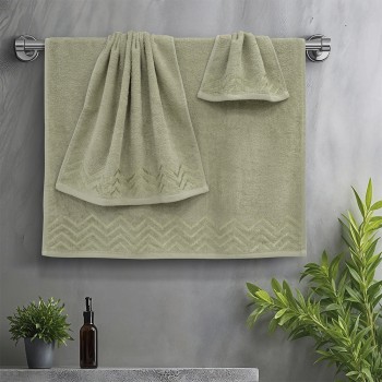 LINO Σετ πετσέτες 3τμχ (30x50,50x90,70x140) Wavie Λεμονί