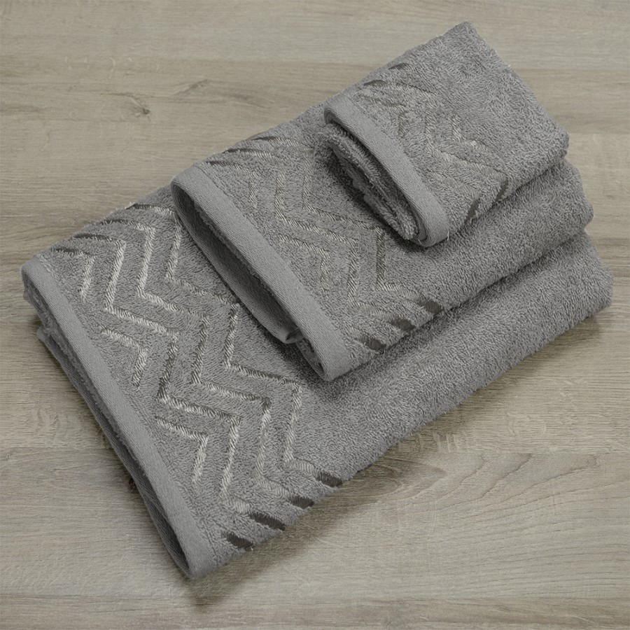 LINO Σετ πετσέτες 3τμχ (30x50,50x90,70x140) Wavie Μόκα