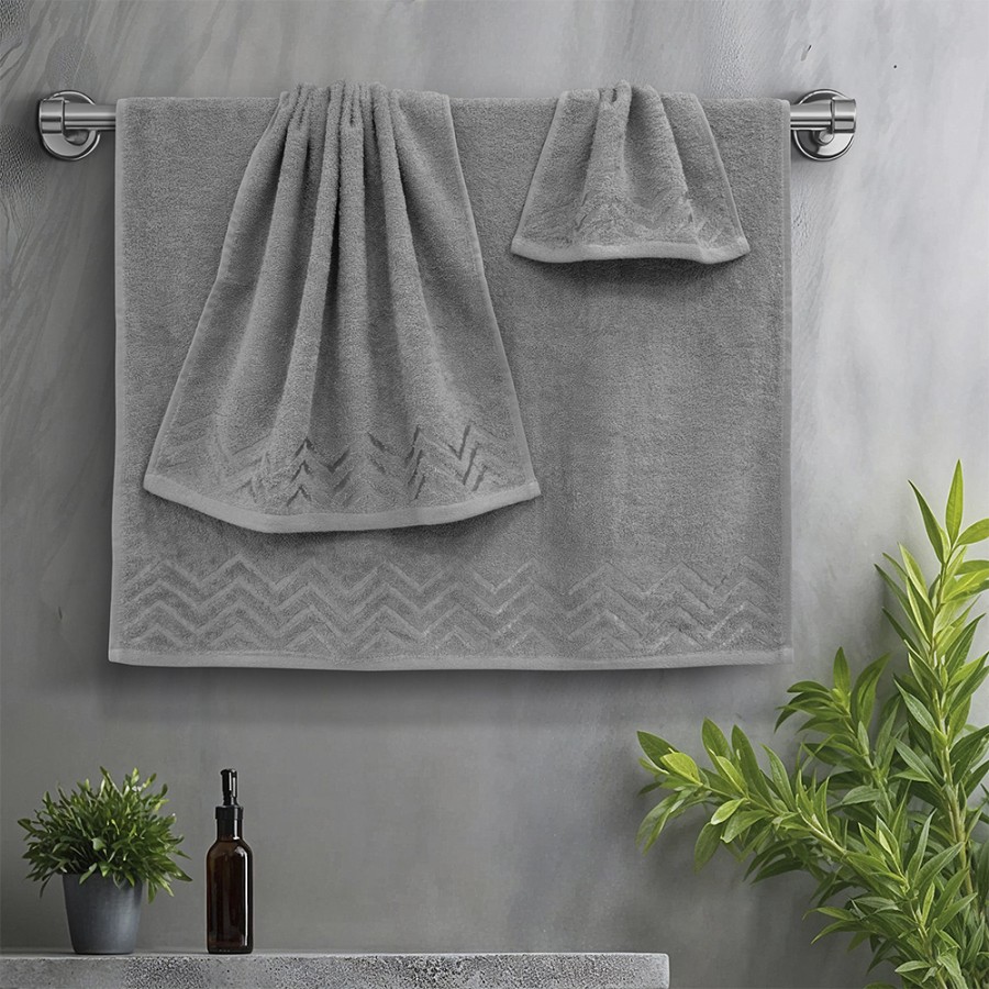 LINO Σετ πετσέτες 3τμχ (30x50,50x90,70x140) Wavie Μόκα