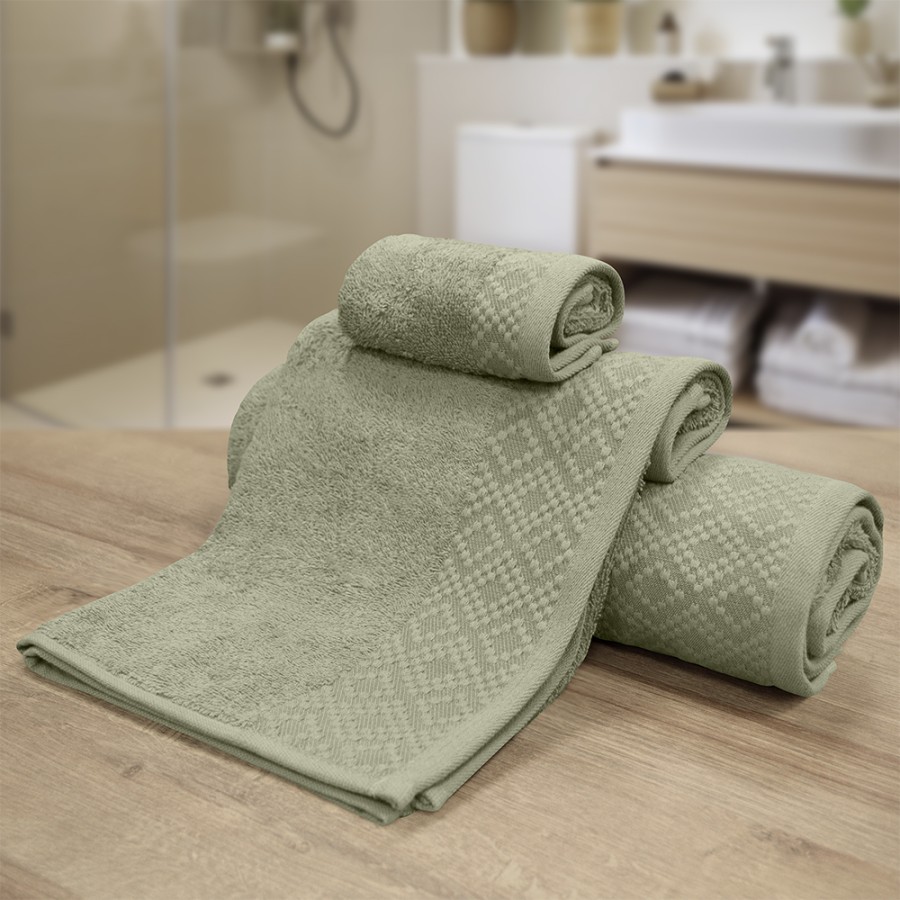 LINO Σετ πετσέτες 3τμχ (30x50,50x90,70x140) Serapha Λεμονί