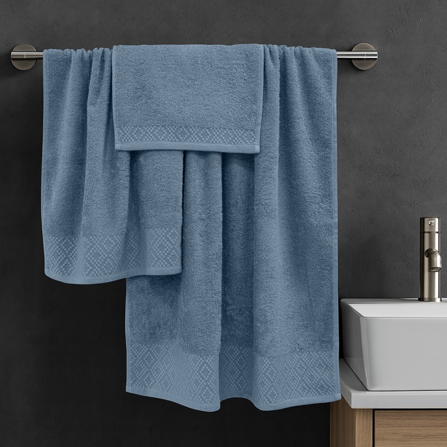 LINO Σετ πετσέτες 3τμχ (30x50,50x90,70x140) Serapha Πετρόλ