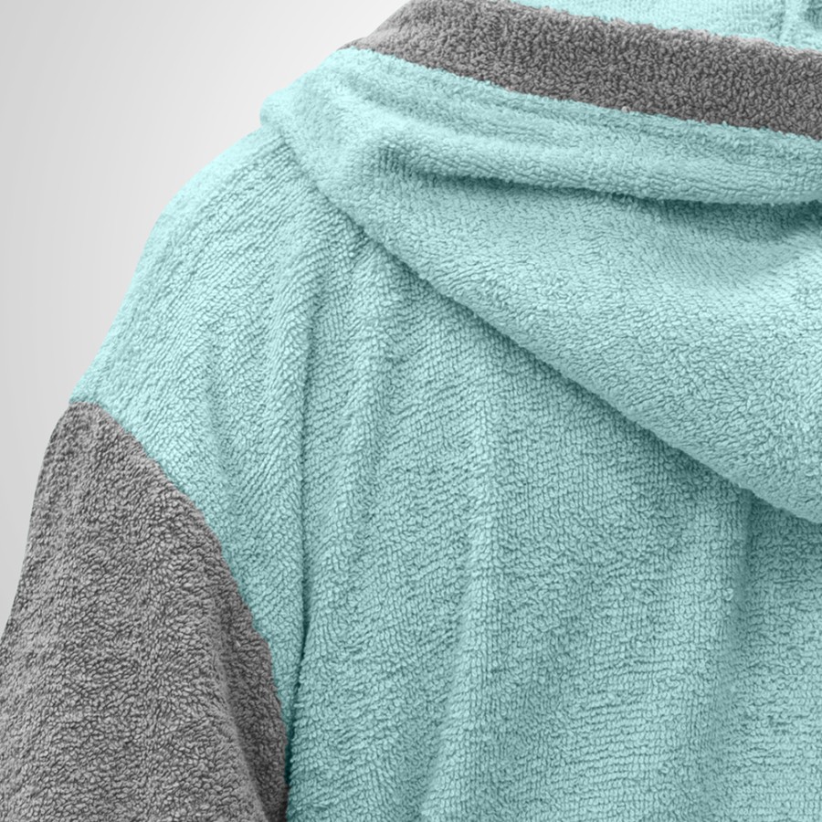 LINO Μπουρνούζι με κουκούλα Small Revel Μέντα