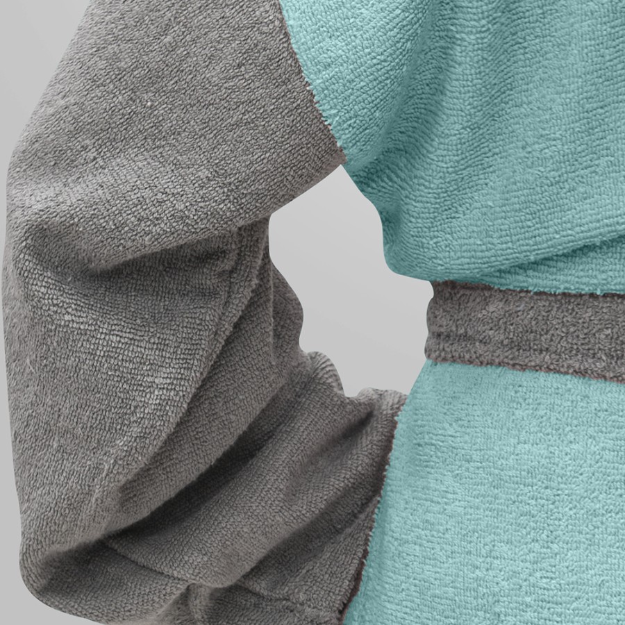 LINO Μπουρνούζι με κουκούλα Small Revel Μέντα