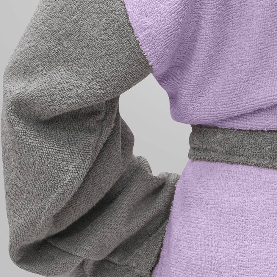 LINO Μπουρνούζι με κουκούλα Medium Revel Μωβ