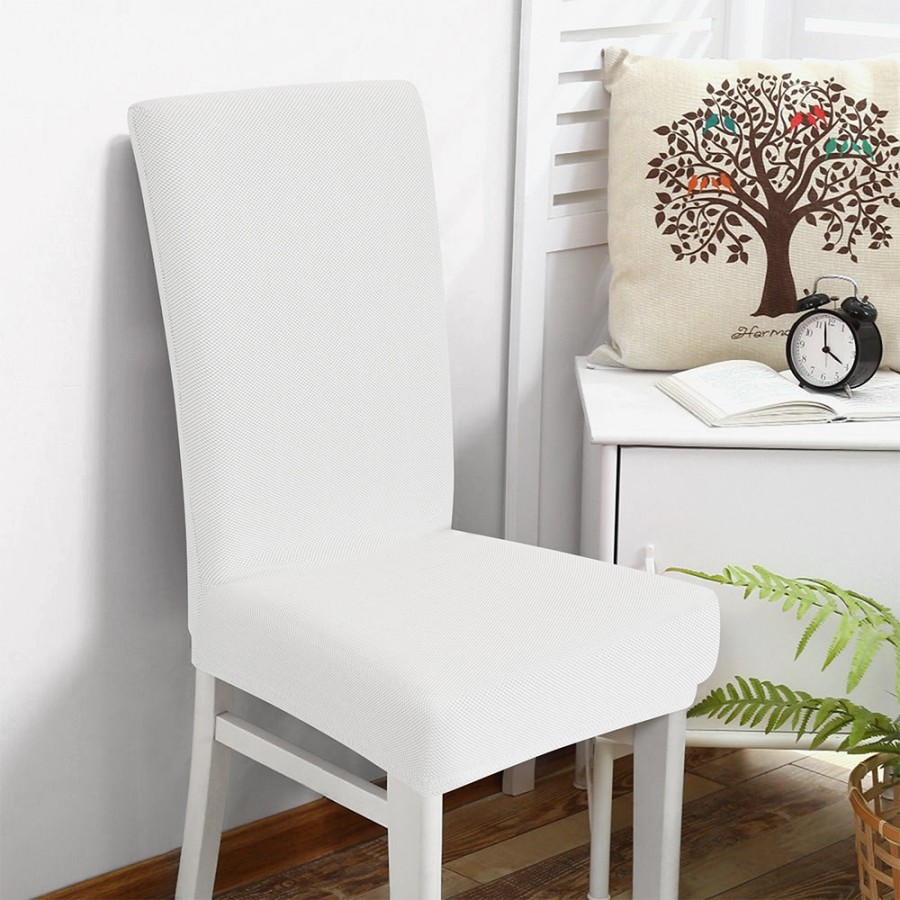 LINO Κάλυμμα Καρέκλας Ελαστικό Elegance Λευκό