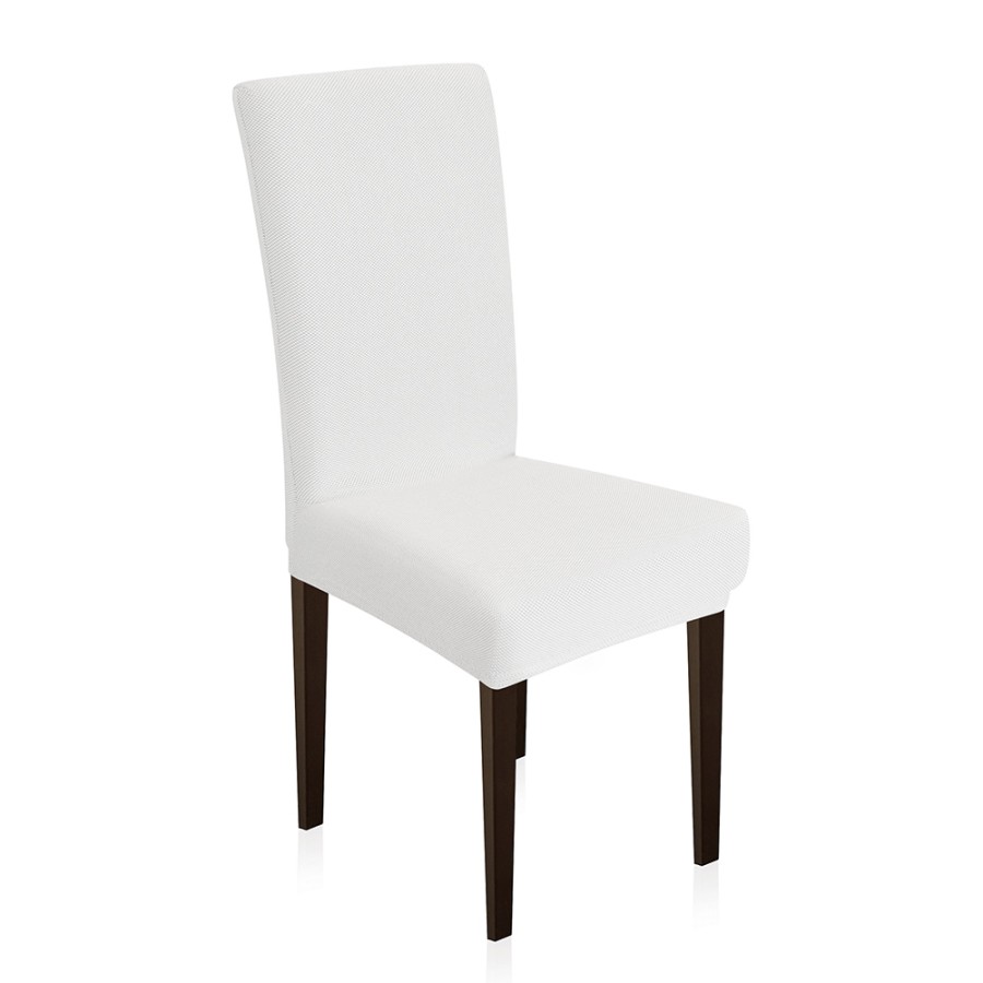 LINO Κάλυμμα Καρέκλας Ελαστικό Elegance Λευκό