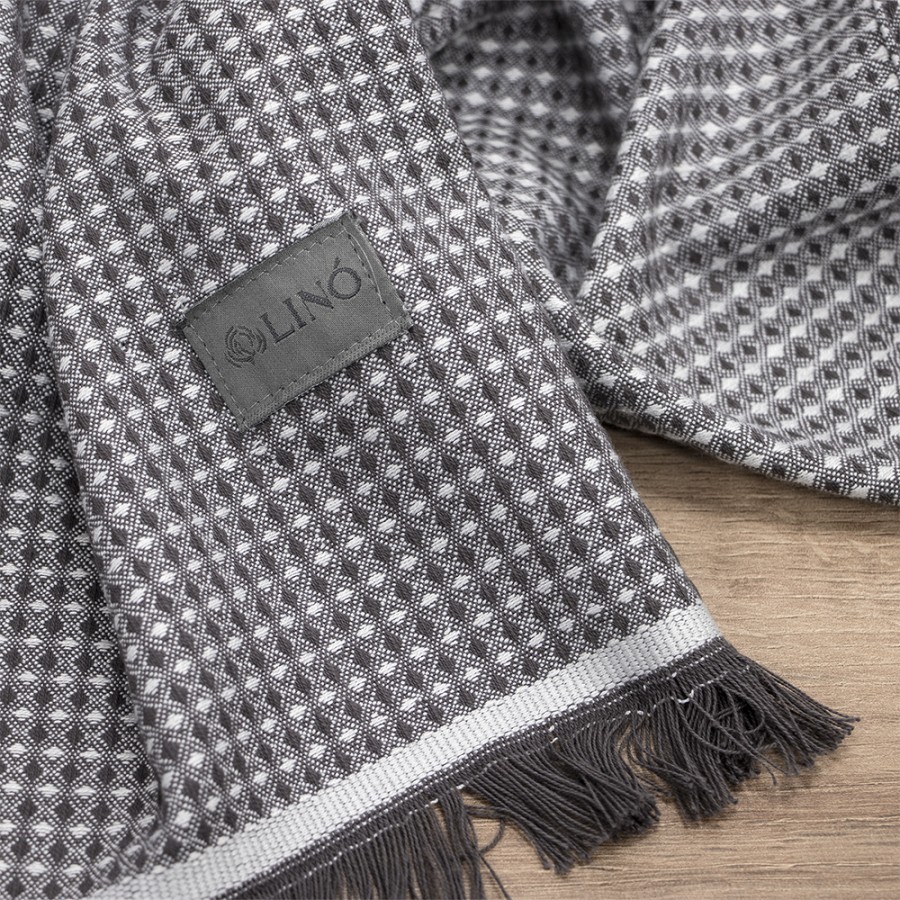 LINO Ποτηρόπανο (40x60) Niksi Σκούρο Γκρι