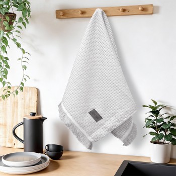 LINO Ποτηρόπανο (40x60) Niksi Ασημί