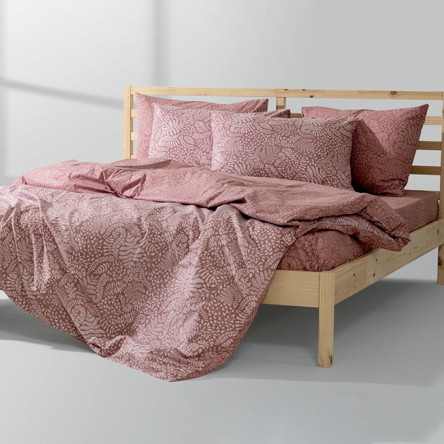 LINO Σετ Σεντόνια Μονά με Λάστιχο (100x200+35) Beliz Dusty Pink