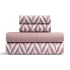 LINO Σετ Σεντόνια Μονά με Λάστιχο (100x200+35) Ikat Dusty Pink