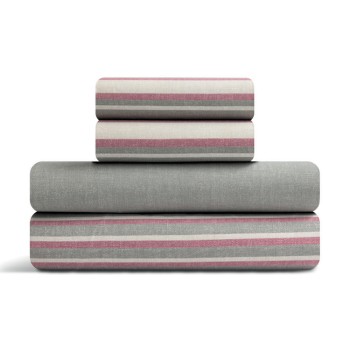LINO Σετ Σεντόνια Υπέρδιπλα Με Λάστιχο (170Χ200+35) Madison Dusty Pink