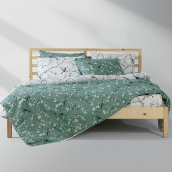 LINO Σετ Σεντόνια King Size (260X270) Parrots Πετρόλ