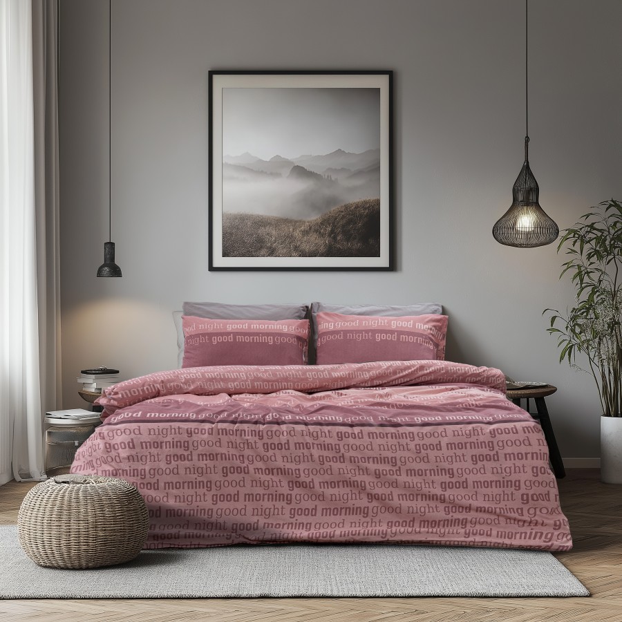 LINO Ζεύγος Μαξιλαροθήκες (52x75) Nuvet Dusty Pink