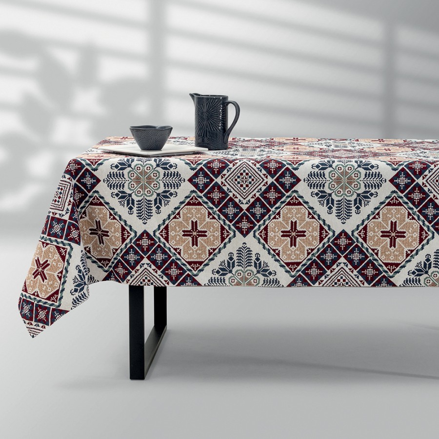 LINO Τραπεζομάντηλο Artisan 140x220 Μπορντώ