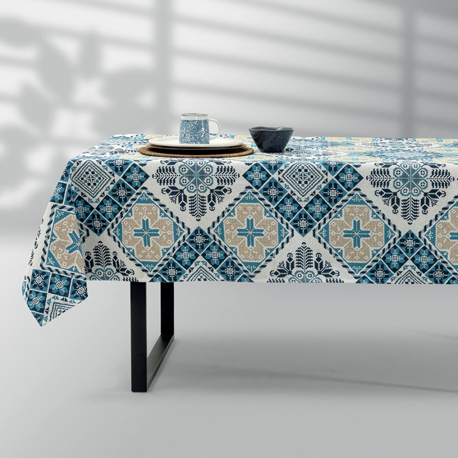 LINO Τραπεζομάντηλο Artisan 140x220 Μπλε